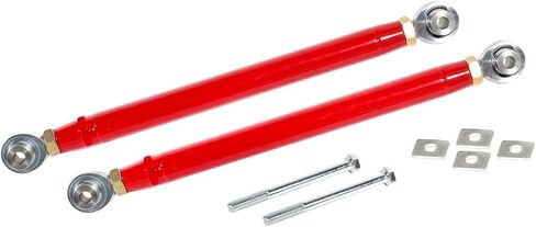 BMR SUSPENSION Toe Rod, Rear, Adjustable, Spherical Rod Ends, Steel, Red Powder Coat, Chevy Camaro 2016, Kit (TR007R) in Saudi Arabia