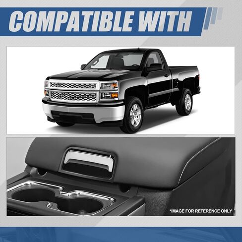 Auto Dynasty - Front Center Console Lid Arm Rest Latch Compatible with Chevy Silverado Cheyenne Suburban Tahoe GMC Sierra Yukon XL 2014-2021, Matte Black in Saudi Arabia