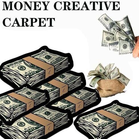Money Rug,100 Dollar Bill Rug,Imitation Cashmere Money Rugs, Cool Rugs for Bedroom,Money Carpet Cozy Soft Bedroom (green6, 50 * 80cm) in Saudi Arabia