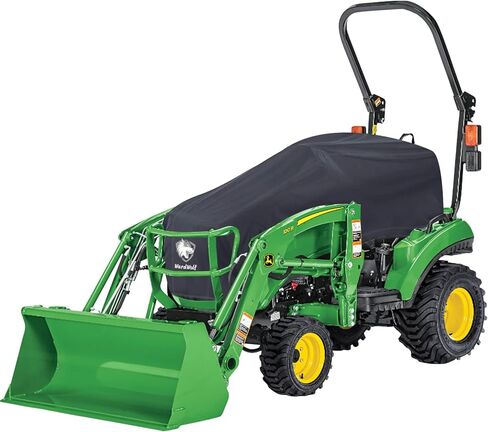 غطاء جرار مقاوم للماء عالي التحمل 900D غطاء قلنسة جرار صغير الحجم متوافق مع كوبوتا، جون ديري، ماهيندرا، بوبكات (أسود) in Kuwait