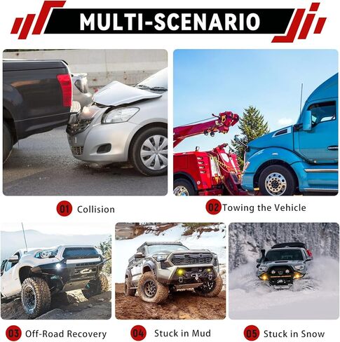 خطافات سحب أمامية لـ Tacoma 2024 2025 2026/4Runner 2025-2026،/Ford F150 2009-2023، خطاف سحب 2 قطعة أحمر in Kuwait