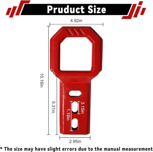 خطافات سحب أمامية لـ Tacoma 2024 2025 2026/4Runner 2025-2026،/Ford F150 2009-2023، خطاف سحب 2 قطعة أحمر in Kuwait