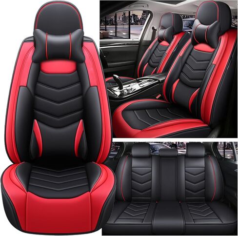 Car Seat Covers Fit for Toyota RAV4 2006-2024, Automotive Seat Covers, Non-Slip Bottom, Premium Nappa Leather, Full Set, Black in Saudi Arabia
