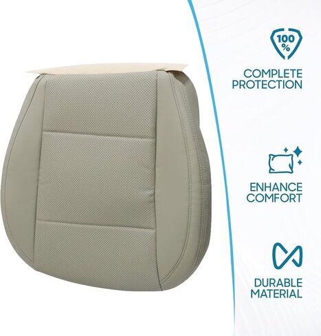 Mythoria Front Driver Side Bottom Perforated Leather Seat Cover Ivory Tan Replacement Compatible with Subaru Outback Legacy 2015 2016 2017 2018 2019 in Kuwait