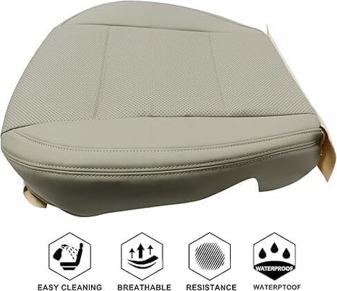 Mythoria Front Driver Side Bottom Perforated Leather Seat Cover Ivory Tan Replacement Compatible with Subaru Outback Legacy 2015 2016 2017 2018 2019 in Kuwait