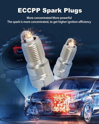 ECCPP Spark Plug Iridium مناسب لـ 1998-2005 لـ Buick for Century 3.1L/V6، 1996-2005 لسيارة شيفروليه لاستبدال Astro 4.3L/V6 لـ 7164، TR55IX (6 شمعات إشعال) in Saudi Arabia