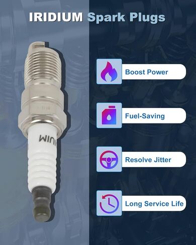 ECCPP Spark Plug Iridium مناسب لـ 1998-2005 لـ Buick for Century 3.1L/V6، 1996-2005 لسيارة شيفروليه لاستبدال Astro 4.3L/V6 لـ 7164، TR55IX (6 شمعات إشعال) in Saudi Arabia