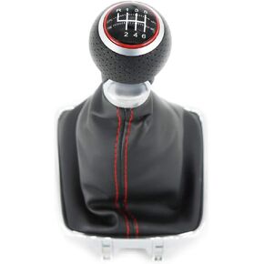 5 Speed Gear Shift Knob Stick Shifter Lever Head with Gaitor Boot Cover for VW Bora Golf Jetta MK4 GTI R32 1999-2005 (5th Gear) in Kuwait