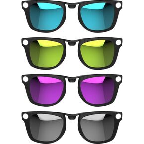 2Pcs Polarized Clip for Ray-Ban Meta Wayfarer Smart Glasses, Discoloration Clips Compatible with Ray-Ban Meta Wayfarer Standard (Size M) Protect Your Eyes, Cool and Fashion (Silver, Purple) in Kuwait