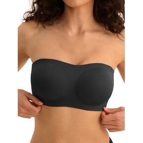 Wireless Strapless Bras for Women, S-2XL, Seamless Bandeau Bralette with Light Padding, Anti-Slip Tube Top Bra in Kuwait