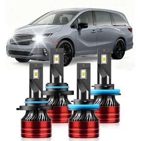 Light Bulbs Compatible for 2011-2020 Honda Odyssey 9005 High Beam H11 Low Beam Fog Lights Combo Pack 800% Brightness with Cooling Fan Plug N Play Pack of 4 in Kuwait