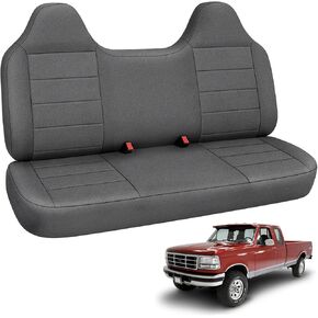 Seat Cover Compatible with 1992-1998 Ford F150/F250/F350 Solid Bench with Molded Headrest (No Center Armrest), Heavy Duty Knitted Fabric in Kuwait