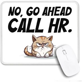 No Go Ahead Call HR Non-Slip Mouse Pad with Stitched Edge, Funny Sarcastic HR Joke Mousepad Gifts for Coworkers Boss, Human Resources Present, Hr Manager Gifts, Unique Teammates Gifts Idea in Kuwait