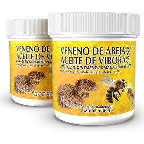 Veneno De Abeja, Aceite Vibora Ointment Analgesic Ointment Topical Pain Relief, Reduce Inflammation Fresh Scent Unguent of 5.29 Oz Jars, (Pack of 2) in Kuwait
