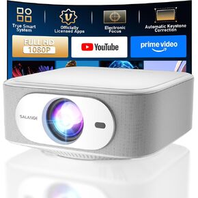 Smart Projector with built-in Apps, Wifi Bluetooth Projector 4K 1080P, Auto Keystone, Short Throw Projector and 270° Adjustable, Mini Portable Outdoor Movie Projector HY320 HY300 ( Black ) in Kuwait