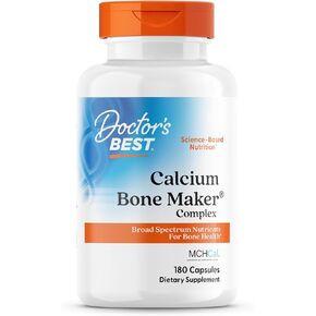 Doctor's Best Calcium Bone Maker Complex with MCHCal, Supports Bone Health, Muscular, Skeletal & Vascular Health, 180 Caps in Kuwait