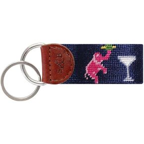 Smathers & Branson Elephant Martini Needlepoint Key Fob in Kuwait