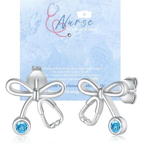 Stethoscope Earrings for Women - 925 Sterling Silver Nurse Earrings Graduation Gifts for Medical Student in Kuwait