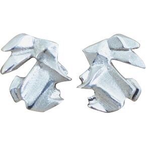 Origami Bunny Rabbit Earrings in Sterling Silver 925 in Kuwait