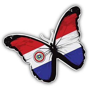 Paraguay Butterfly Flag Window Truck Car Bumper Sticker Decal 5'' x 5'' in Kuwait