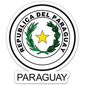 Squiddy Paraguay Coat of Arms Vinyl Sticker | Travel Souvenir Decal for Phone, Laptop, Water Bottle | 3 inch high in Kuwait