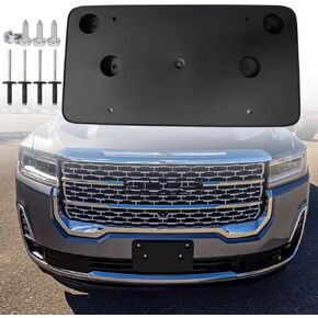 FASTCHE Front License Plate Frame Compatible with 2020 2021 2022 2023 GMC Acadia Front Bumper License Plate Holder Mounting Bracket Cover Replace # 84723652 GM1068234 in Kuwait