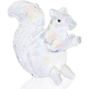 Crystal Glass Squirrel Figurine Gold Squirrel Decor Statue Cute Animal Ornament Handmade Sculpture for Home Decor in Saudi Arabia
