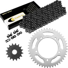 Caltric Black Drive Chain And Sprocket Kit Compatible with Suzuki Gsx-R600 2001 2002 2003 2004 2005 in Saudi Arabia