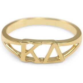 The Collegiate Standard Kappa Delta 14k Gold Plated Sorority Ring with Greek Letters in Kuwait