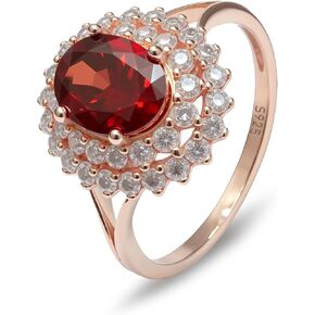 Simulated Gemstone Ring 925 Sterling Silver Zirconia Ring Birthstone Rings for Mothers Valentines Thanksgiving Day Size 6-9 in Saudi Arabia