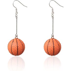 Honbay 1 Pair of 3D Sport Ball Earrings Exaggerated Personality Sports Style Earrings Basketball Dangle Drop Earrings Fans Players Gift for Sports Lovers in Kuwait