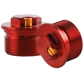 Red Aluminum Front Forks Axle Bolt Nut Cap Compatible with Dirt Pit Bikes Mini Bikes Front Suspension Fork Top Cap 40mm Diameter 22mm Height Offroad Motorcycle Parts & Accessories in Kuwait
