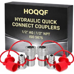 1/2 "AG Ag Quick Connect Tractor Acplers ، ISO 5675 Poppet Pioneer Style مع Caps Dust ، نمط رائد صمام الكرة ، 2 مجموعات Hoqqf in Kuwait