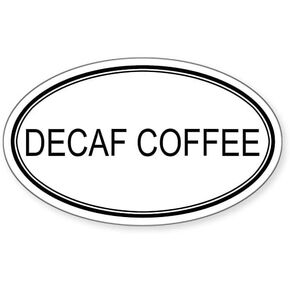 CafePress قهوة منزوعة الكافيين (بيضاوية) ملصق بيضاوي لممتص الصدمات للسيارة in Kuwait