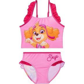 Paw Patrol | Hello Kitty | Peppa Pig Girls Swimsuit, Two Piece Bikini Top & Bottom Set, Bathing Suits with Adjustable Straps in Kuwait