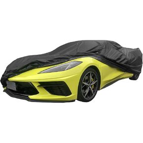 غطاء سيارة مقاوم للماء مناسب لسيارة شيفروليه كورفيت C3 1968-1982 لجميع الأحوال الجوية للسيارات في الهواء الطلق والثلج والشمس والغبار وحماية من الأشعة فوق البنفسجية غطاء خارجي كامل مع سحاب الباب in Kuwait