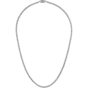 Bulova Men's Icon Jewelry Silver-Tone Stainless Steel Necklace, Polished Stainless Steel Necklace Designed In The Shape Of An Elongated Hexagon. Length 24" Style: BVC1077-XSTNA24 in Kuwait