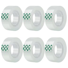 JACMD 12 Rolls Clear Transparent Tape Refills, 3/4 x 1000 inches, All-Purpose Glossy Tape for Office, Home, School, Packaging, and Gift Wrapping in Saudi Arabia