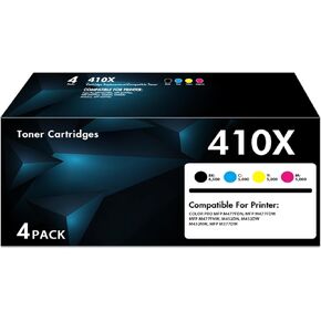 410X Toner Cartridges Compatible for 410X CF410X Color LaserJet Pro MFP M477FDN M477FDW M477FNW M452DN M452DW M452NW M377DW MFPM377DW Printer CF410X CF411X CF412X CF413X (4-Pack) in Kuwait