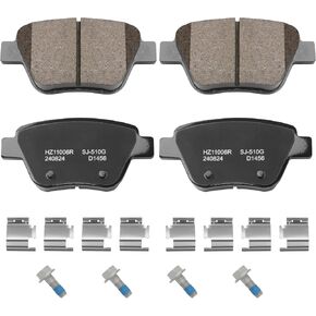Premium Ceramic Disc Brake Pad Set - Compatible with Select Audi A3, A3 Quattro, A4; Volkswagen Beetle, Eos, Golf, GTI, Jetta, Passat; REAR in Kuwait