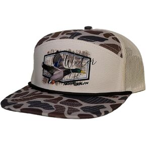 Water Fowl 7 Panel Hat - Adjustable Snap Back Closure - Breathable Mesh Design Camo in Saudi Arabia