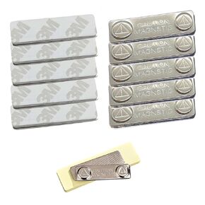 10 Pack Name Tag Magnets Magnetic Name Badge Holders with 3M Adhesive Backing & 2 Neodymium Magnetic Name Tags for Uniforms Shirts Accessories in Kuwait