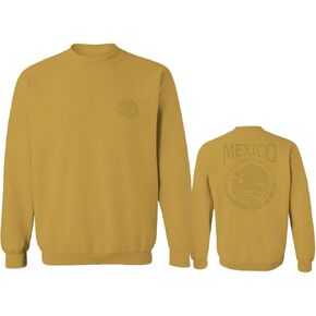 VICES AND VIRTUESS 0514. Hecho En Mexico Mexican Flag Coat of Arms Escudo Mexicano 5 Mayo Men's Crewneck Sweatshirt in Kuwait