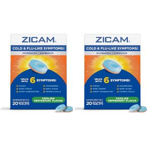Zicam Cold & Flu-Like Symptoms with Echinacea and Sambucus, 20 Tablets in Kuwait