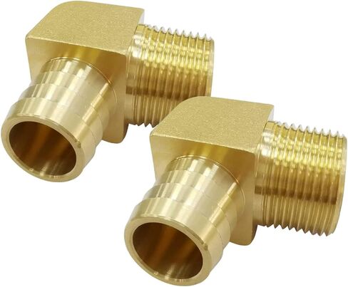 gotonovo 3/4 Hose Barb Elbow Barb Fitting 90 Degree 3/4 Inch Hose ID x 3/4 Inch Male Thread NPT Hose Welding Fitting Brass Fitting Air Hose Fitting（1 Pack） in Saudi Arabia