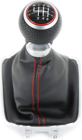 5 Speed Gear Shift Knob Stick Shifter Lever Head with Gaitor Boot Cover for VW Bora Golf Jetta MK4 GTI R32 1999-2005 (5th Gear) in Kuwait