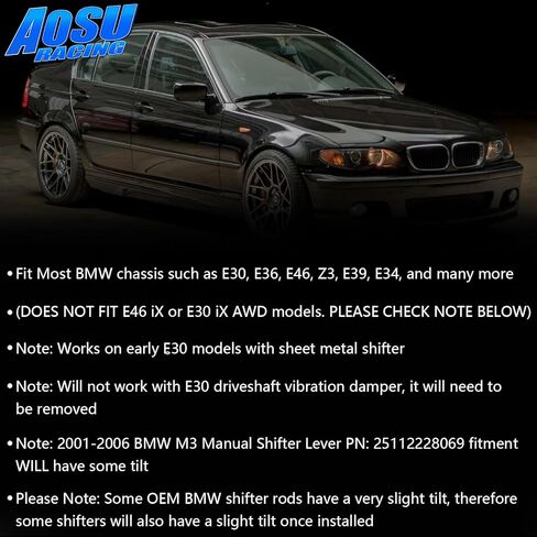 Adjustable Short Shifter Compatible with BMW E30 E36 E46 Z3 Z4 in Kuwait