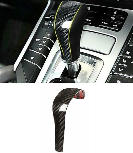 Real Dry Carbon Fiber Gear Shift Knob Cover Trim Fit for Porsche Cayenne 958.1 2011-17 in Kuwait