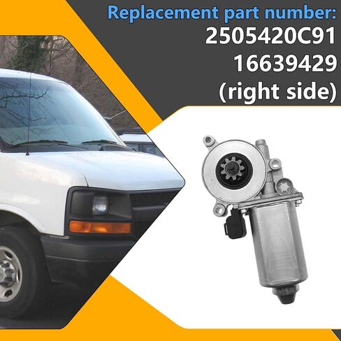 2505420C91 Left Driver Side Power Window Regulator Motor Replacement for Chevy Express 2003-2007, International 11-TON 4400 7-TON 2004 Tractors, OEM# 16639429 Window Lift Motor Assembly in Saudi Arabia