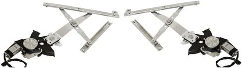 2 قطعة منظم نافذة السيارة الجانب الأمامي الطاقة مع محرك لبويك لسكايلارك 1992-1998 ، لأولدز لأتشييفا 1992-1998 ، لبونتياك لجراند آم 1992-1998 741683 GM1351173 in Kuwait